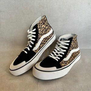 VANS Leopard Print SK8 High Top Shoes Women's size 7